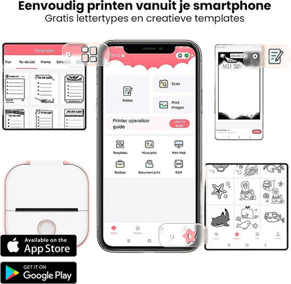 Portable Mini Printer with Free Paper Roll