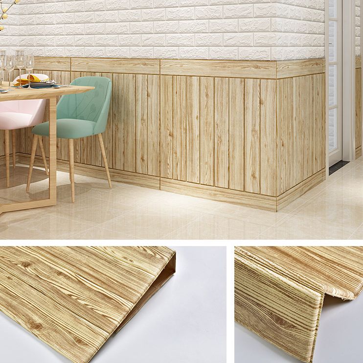 Decorative Metal Wall Panels Wooden Ceiling Tiles Set of 6