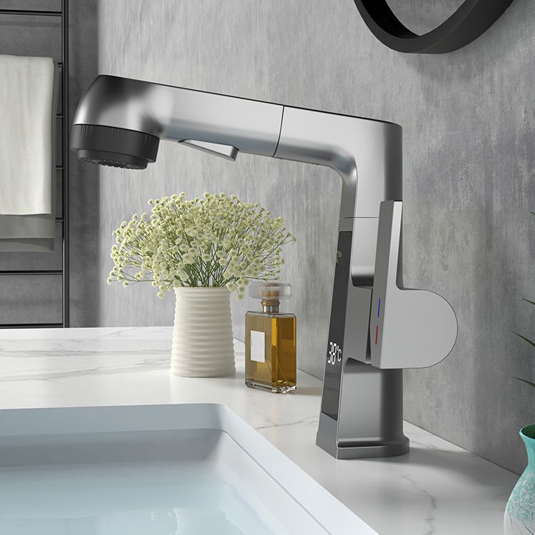 Stylish Kitchen Sink Faucet Pull Down Brass Handle