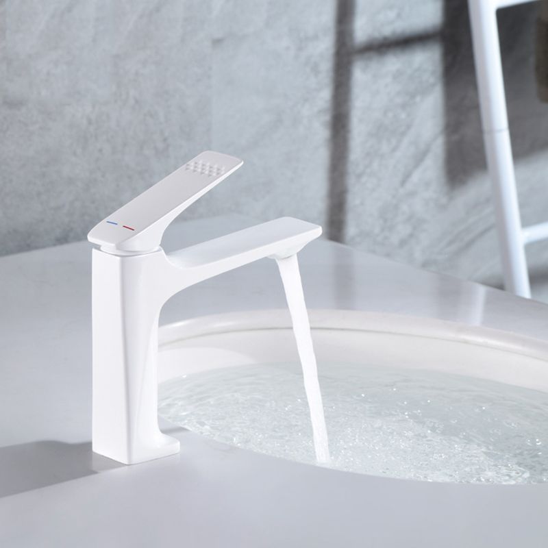Contemporary Copper Bathroom Sink Faucet with Lever Handle