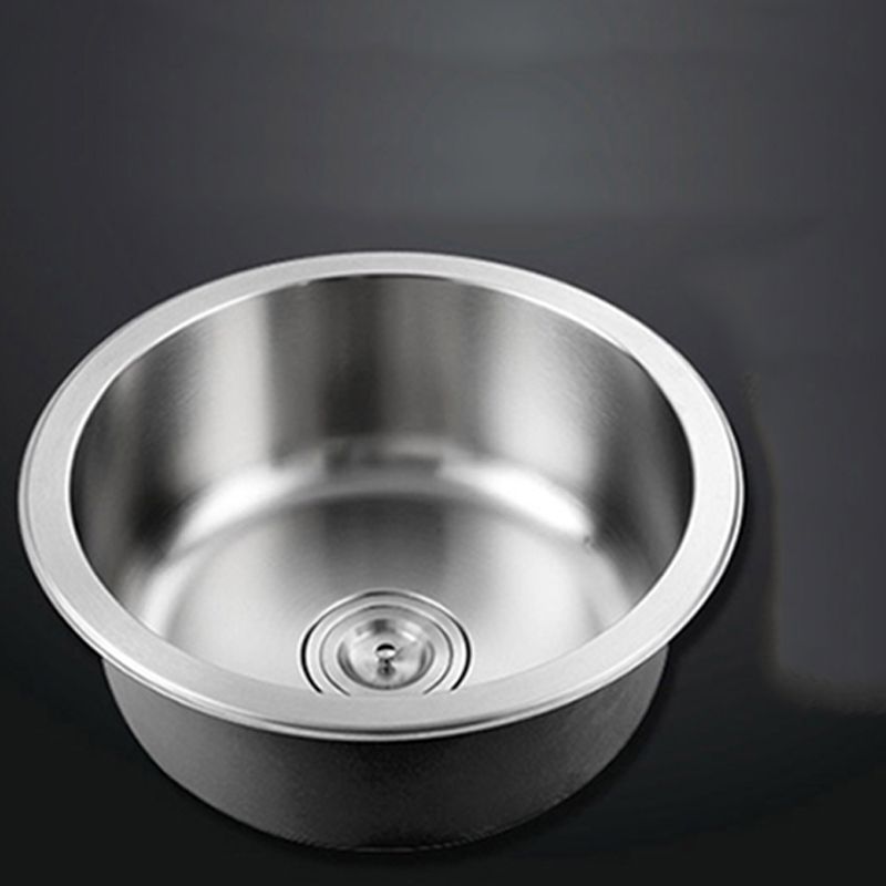 Modern Round Stainless Steel Kitchen Sink with Strainer