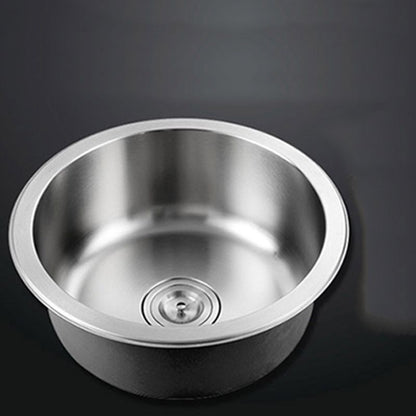 Modern Round Stainless Steel Kitchen Sink with Strainer
