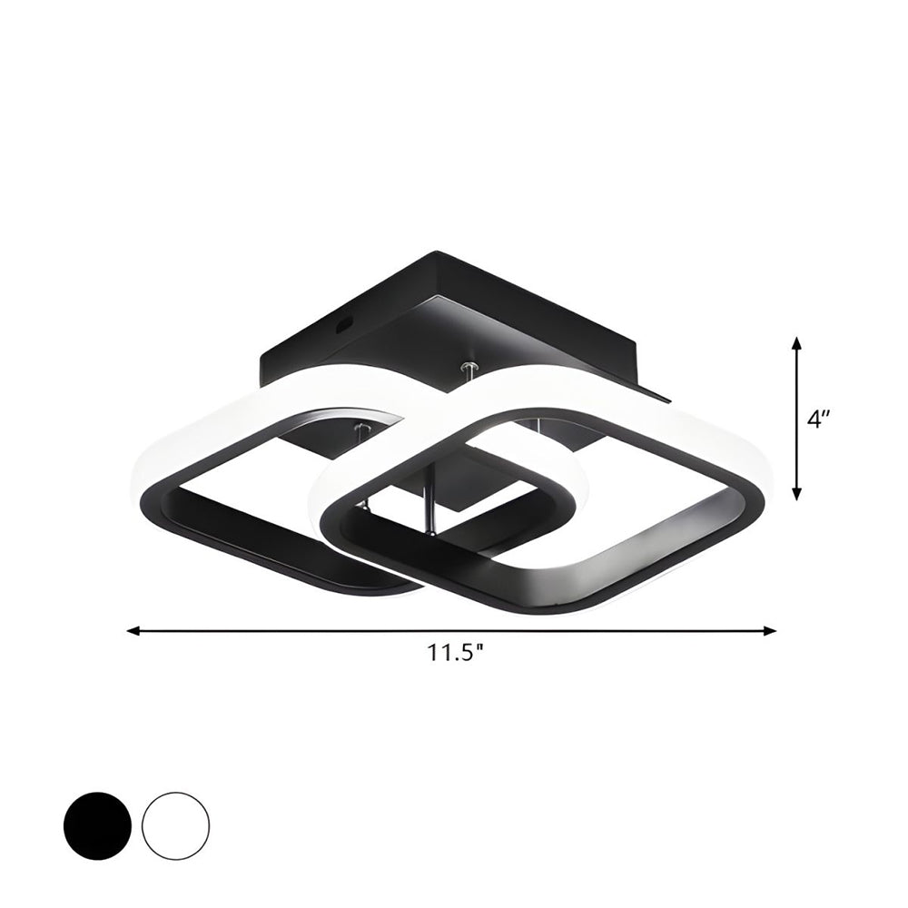 Modern Black LED Ceiling Fixture
