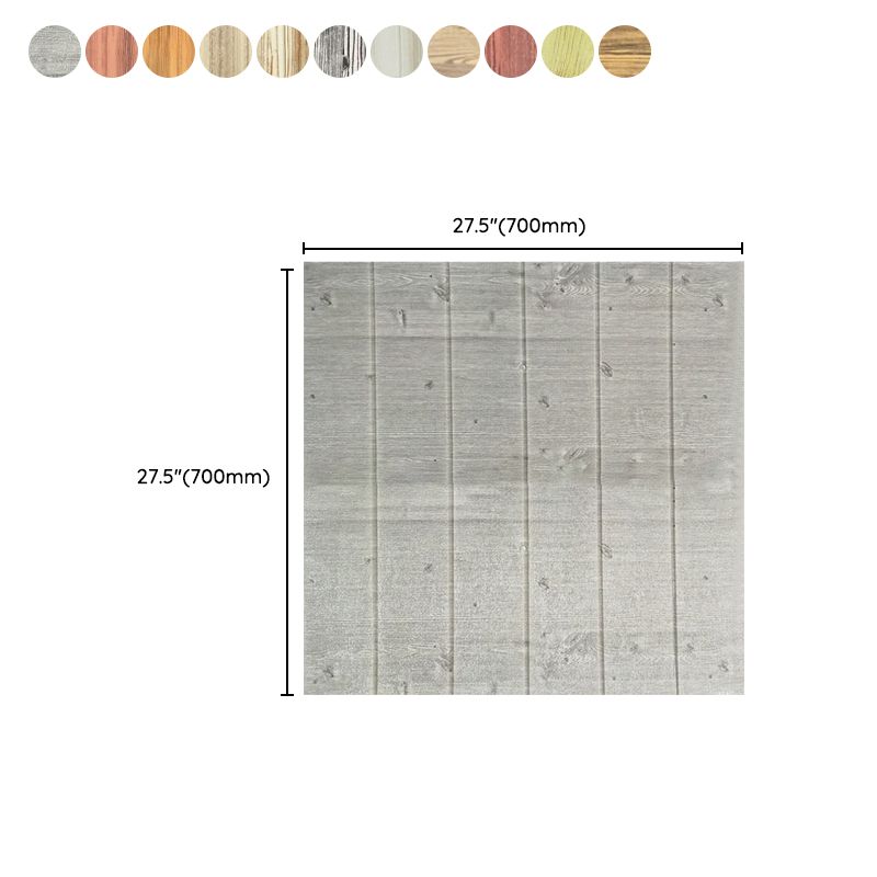 Decorative Metal Wall Panels Wooden Ceiling Tiles Set of 6