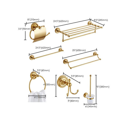 Classic Brass Bath Accessories Set