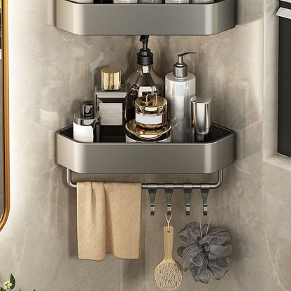 Sticky Metal Bathroom Shelf Organizer