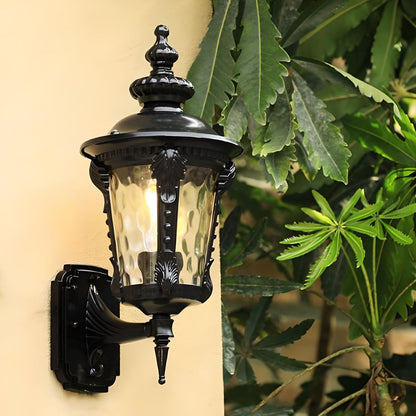 Rustic Outdoor Glass Pendant Lantern Light