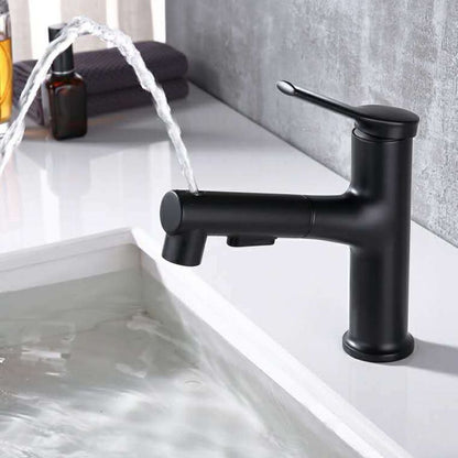 Modern Low Arc Bathroom Sink Faucet
