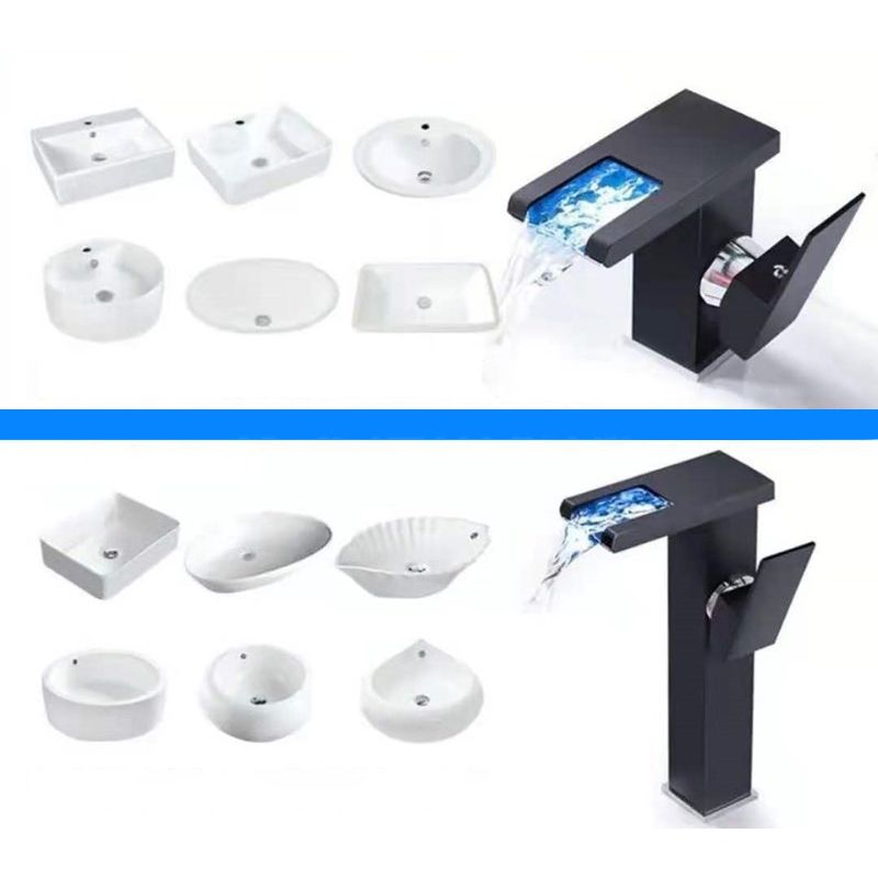 Modern LED Single Handle Bathroom Sink Faucet
