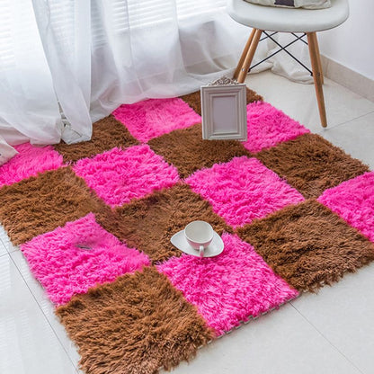 Soft Bedroom Carpet Tiles Stain Resistant Squares
