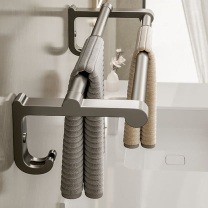 Contemporary Chrome Bathroom Shelf Towel Rack Accessory Set