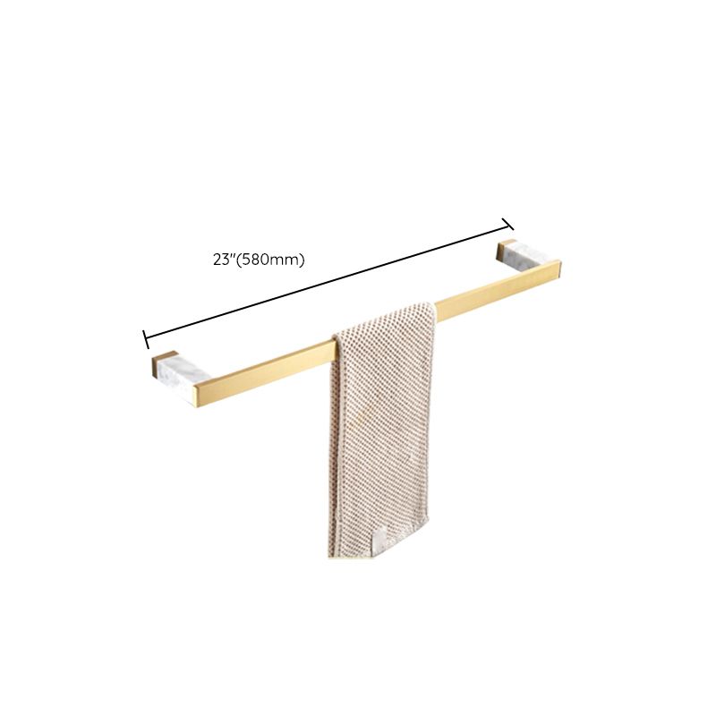 Luxury Gold Bathroom Fixture Set with Marble Accents