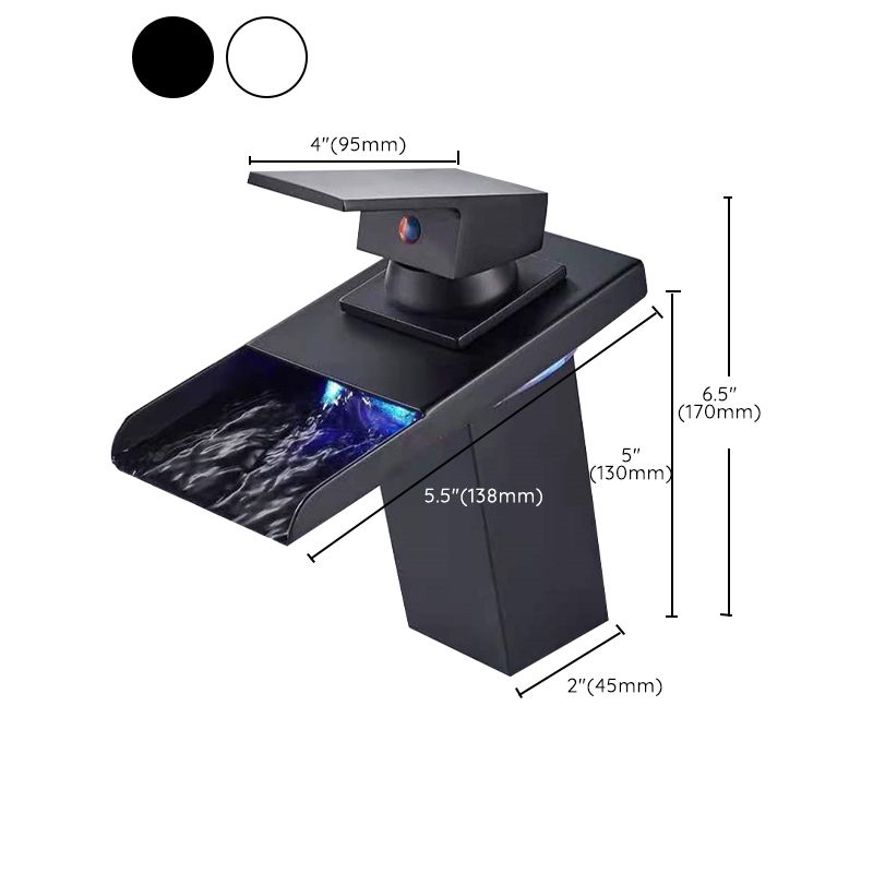 Modern LED Single Handle Bathroom Sink Faucet