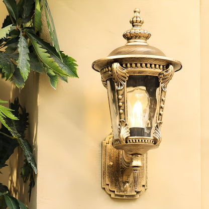 Rustic Outdoor Glass Pendant Lantern Light