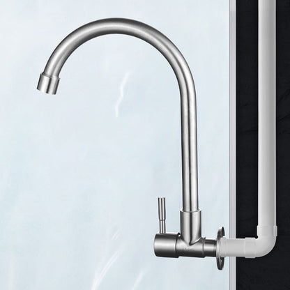 Contemporary Bridge Style Faucet Stainless Steel Lever Handle