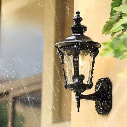 Rustic Outdoor Glass Pendant Lantern Light