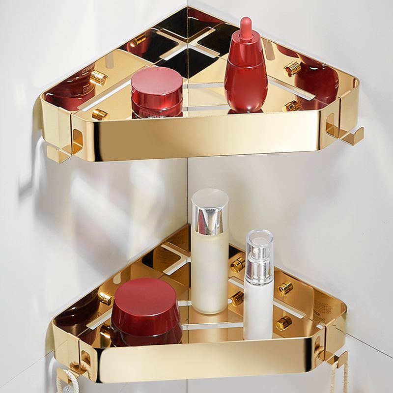 Contemporary 3-Piece Stainless Steel Bathroom Shelf Set