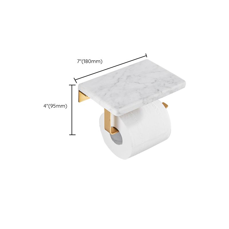 Luxury Gold Bathroom Fixture Set with Marble Accents