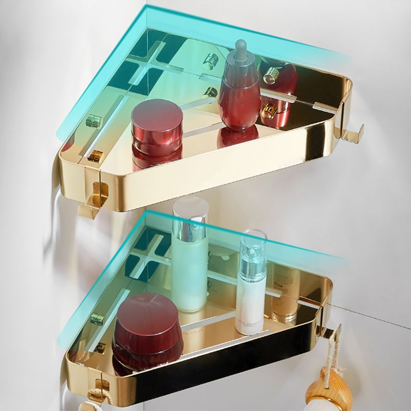 Contemporary 3-Piece Stainless Steel Bathroom Shelf Set