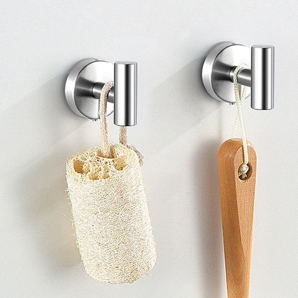 Contemporary Stainless Steel Bath Accessory Set