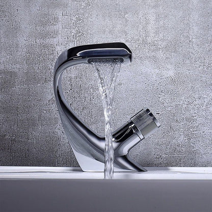 Modern Copper Kitchen Sink Faucet with Brass Handle