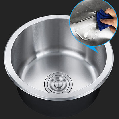 Modern Round Stainless Steel Kitchen Sink with Strainer