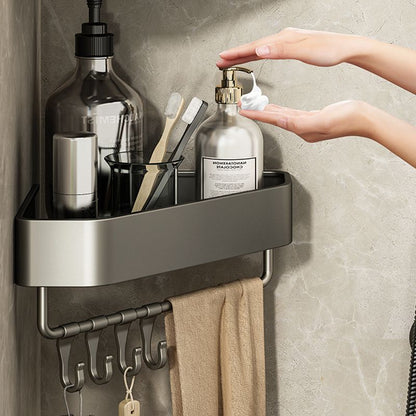 Sticky Metal Bathroom Shelf Organizer