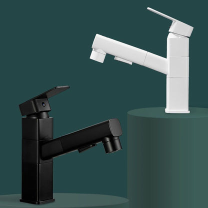 Modern Single Handle Bathroom Faucet with Spray Head