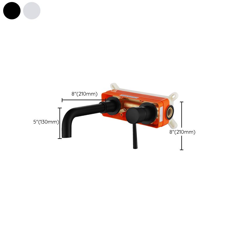 Commercial Wall Mount Bathroom Sink Faucet 2 Handle
