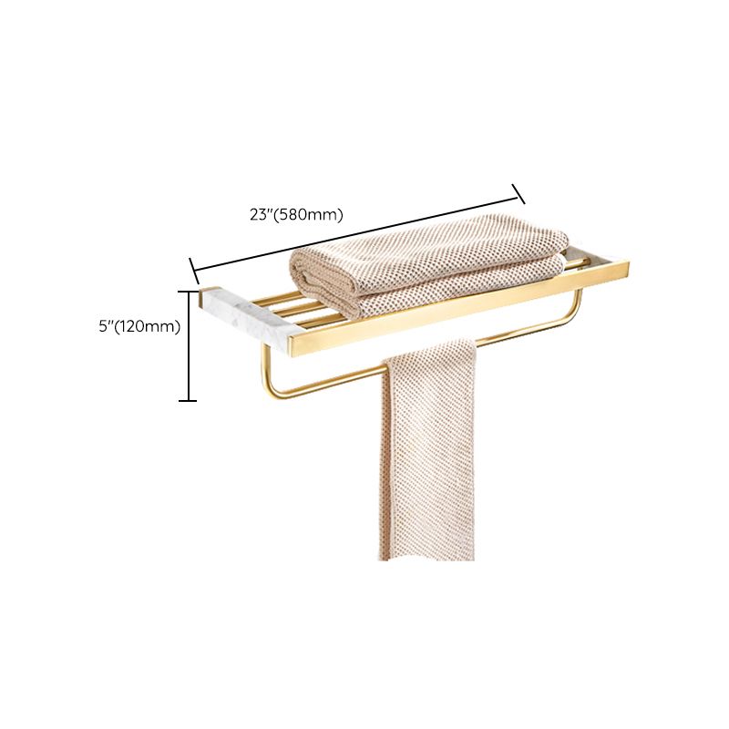 Luxury Gold Bathroom Fixture Set with Marble Accents