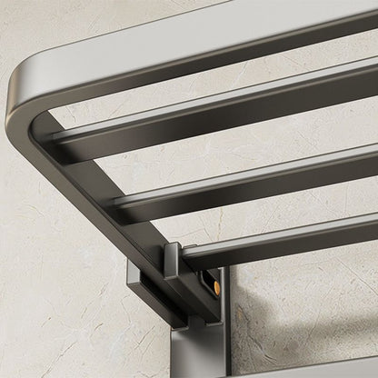 Contemporary Chrome Bathroom Shelf Towel Rack Accessory Set
