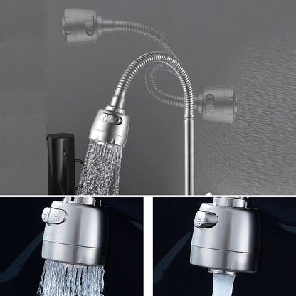 Contemporary Bridge Style Faucet Stainless Steel Lever Handle