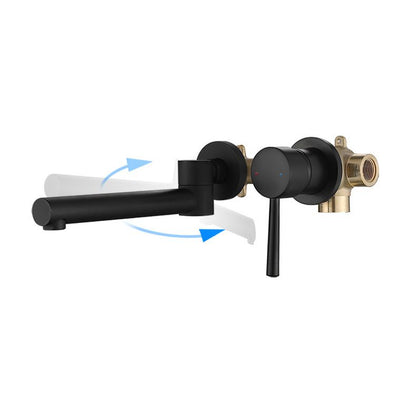 Commercial Wall Mount Bathroom Sink Faucet 2 Handle