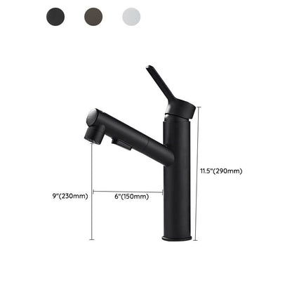Modern Single Handle Bathroom Faucet with Spray Head