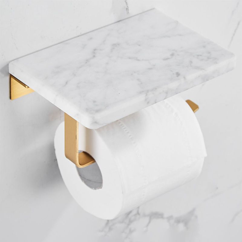 Luxury Gold Bathroom Fixture Set with Marble Accents