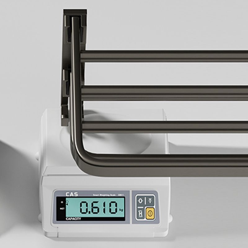 Contemporary Chrome Bathroom Shelf Towel Rack Accessory Set