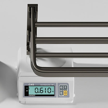 Contemporary Chrome Bathroom Shelf Towel Rack Accessory Set