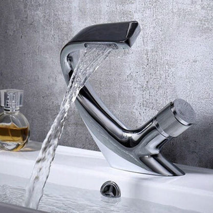 Modern Copper Kitchen Sink Faucet with Brass Handle