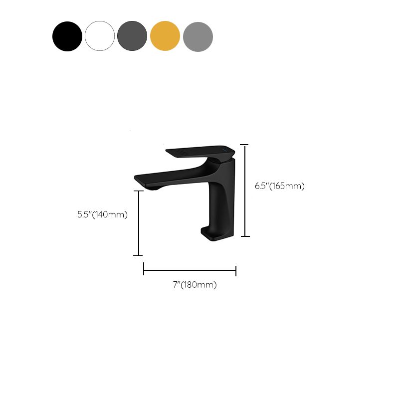Contemporary Copper Bathroom Sink Faucet with Lever Handle