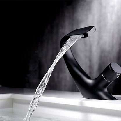 Modern Copper Kitchen Sink Faucet with Brass Handle