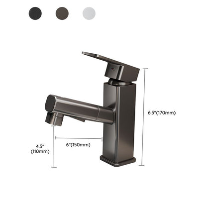 Modern Single Handle Bathroom Faucet with Spray Head