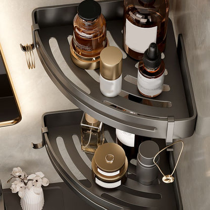 Contemporary Chrome Bathroom Shelf Towel Rack Accessory Set