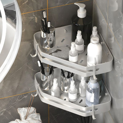 Contemporary 3-Piece Bath Accessory Set Stainless Steel Shower Caddy