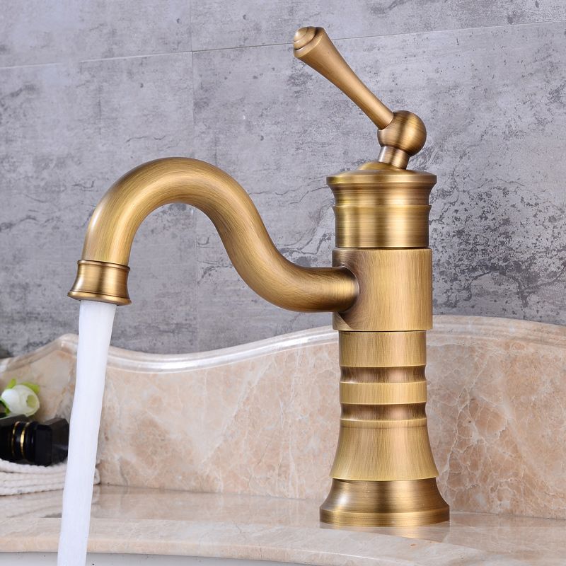 Stylish Single Handle Basin Faucet with Rotating Spout