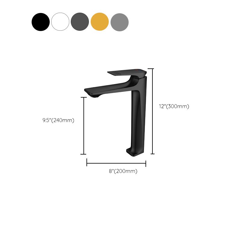 Contemporary Copper Bathroom Sink Faucet with Lever Handle