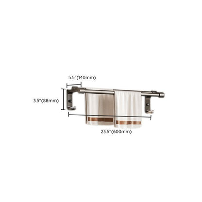 Contemporary Chrome Bathroom Shelf Towel Rack Accessory Set
