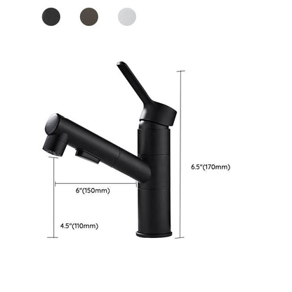 Modern Single Handle Bathroom Faucet with Spray Head