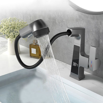 Stylish Kitchen Sink Faucet Pull Down Brass Handle