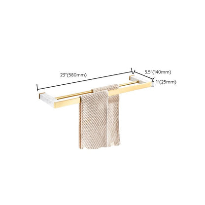 Luxury Gold Bathroom Fixture Set with Marble Accents