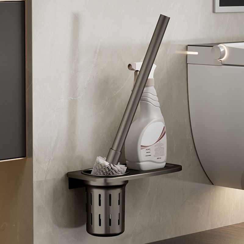 Contemporary Chrome Bathroom Shelf Towel Rack Accessory Set